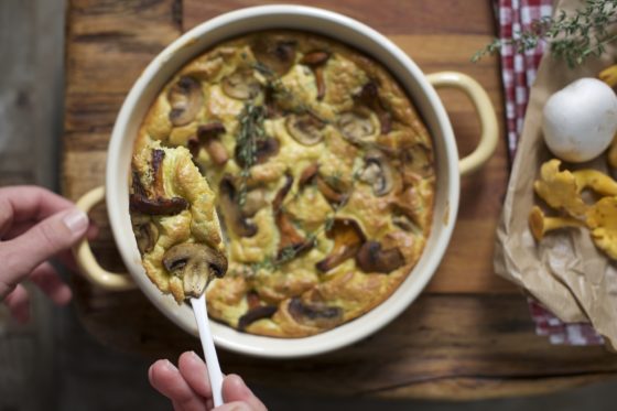 frittata soffiata con i funghi