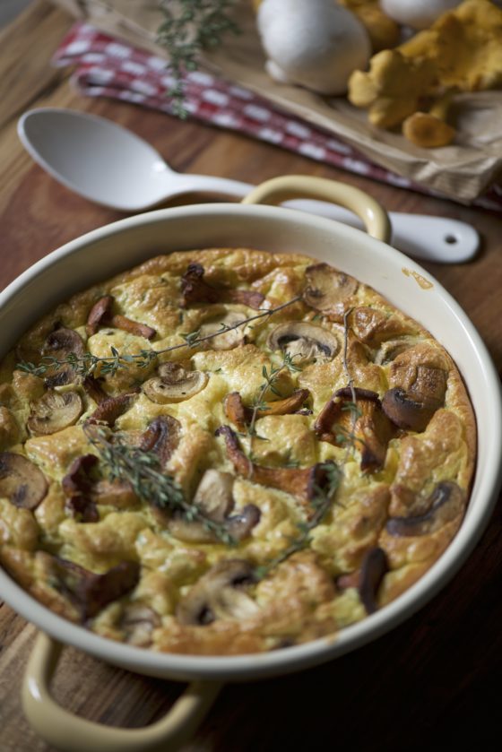 frittata soffiata con i funghi