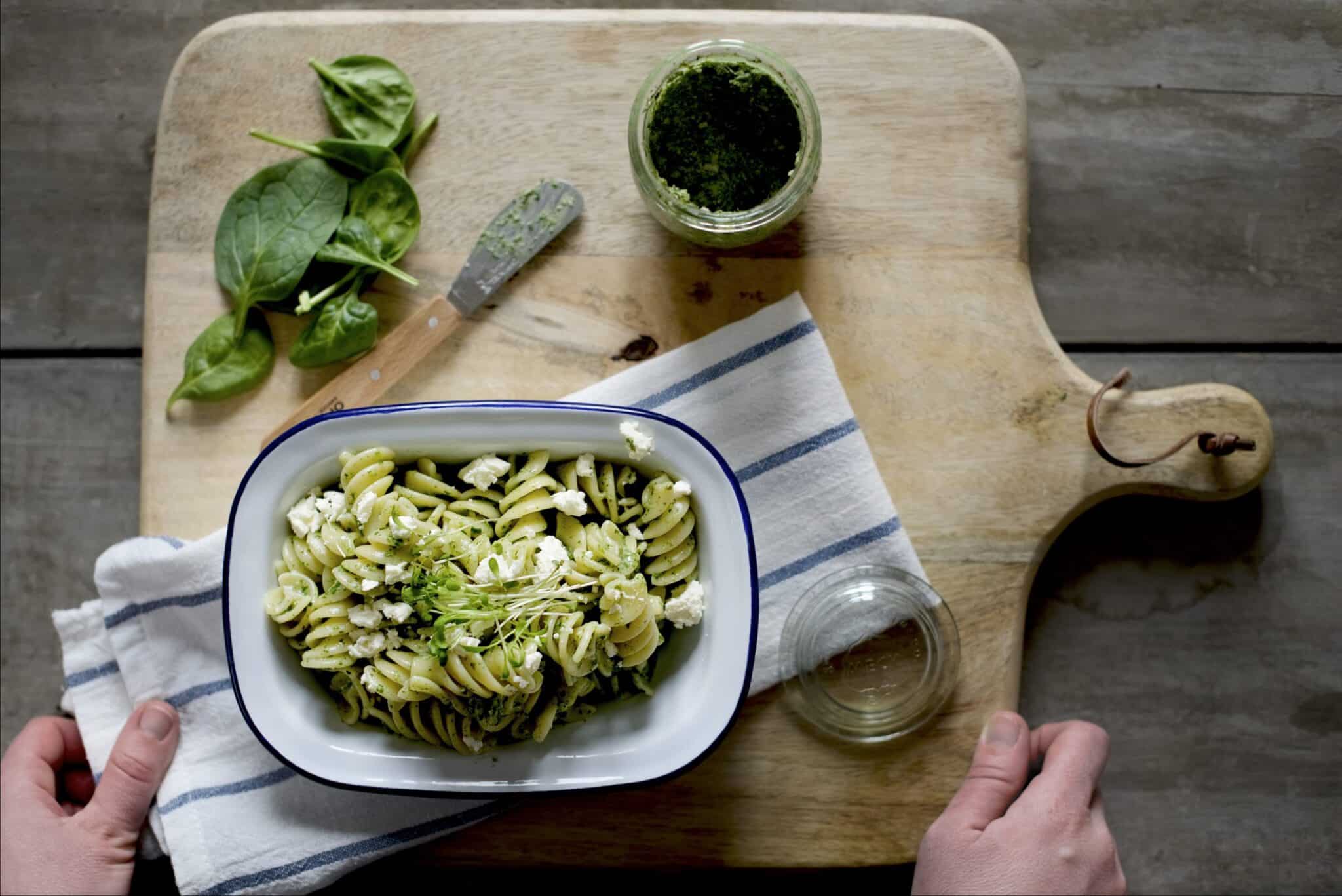 D5B21A19-A7CD-40B8-A0DF-C2AFD507B704 fusilotti con pesto di spinaci