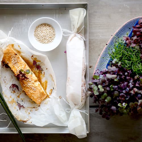 salmone al cartoccio al miso