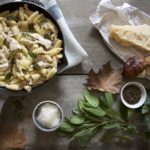 castellane con ricotta profumata alla salvia e porcini