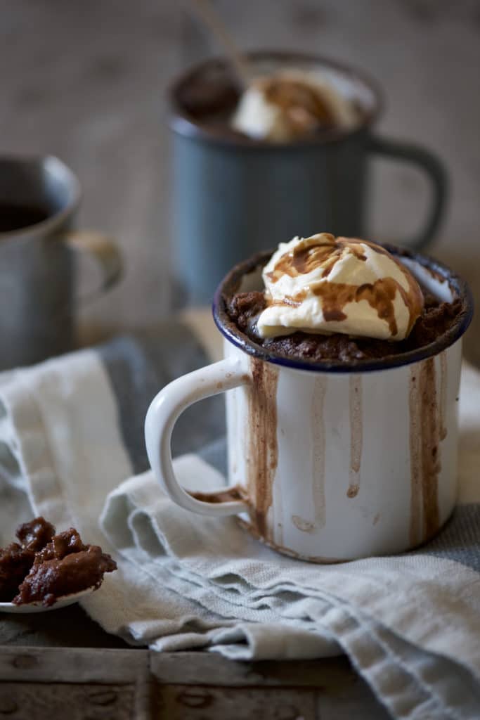 pudding al cacao con sciroppo di caffè