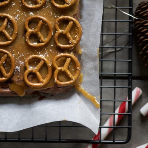 C brownies caramellosalato pretzel