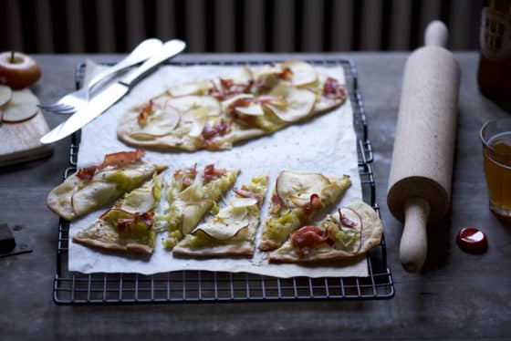 C flammenkuchen mela porro speck