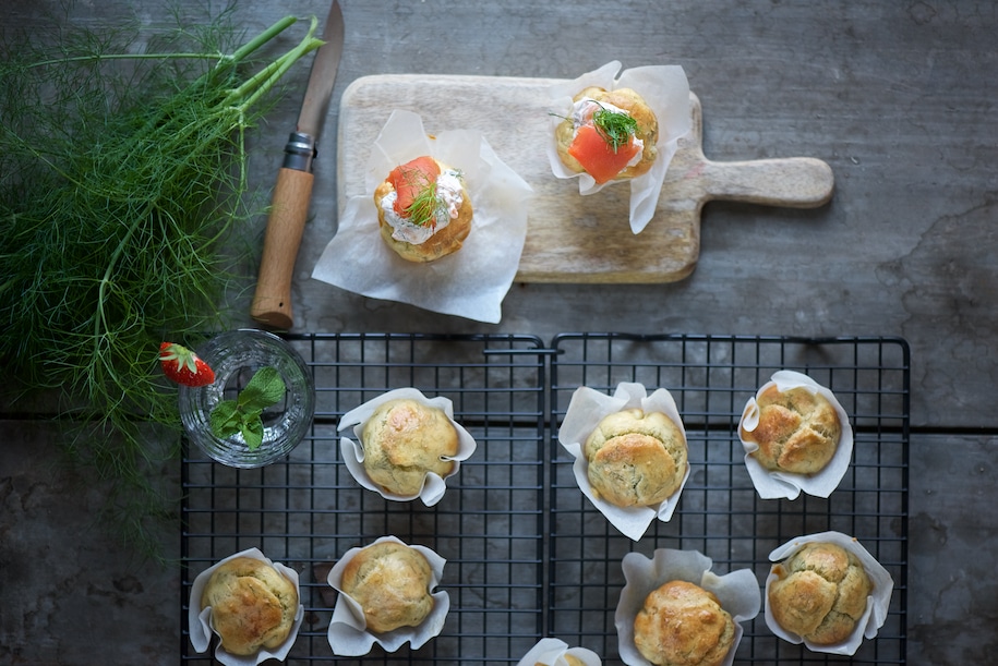 muffins con salmone e finocchietto