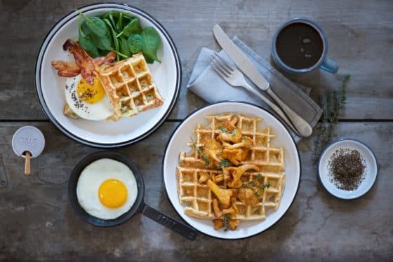 C waffles salati