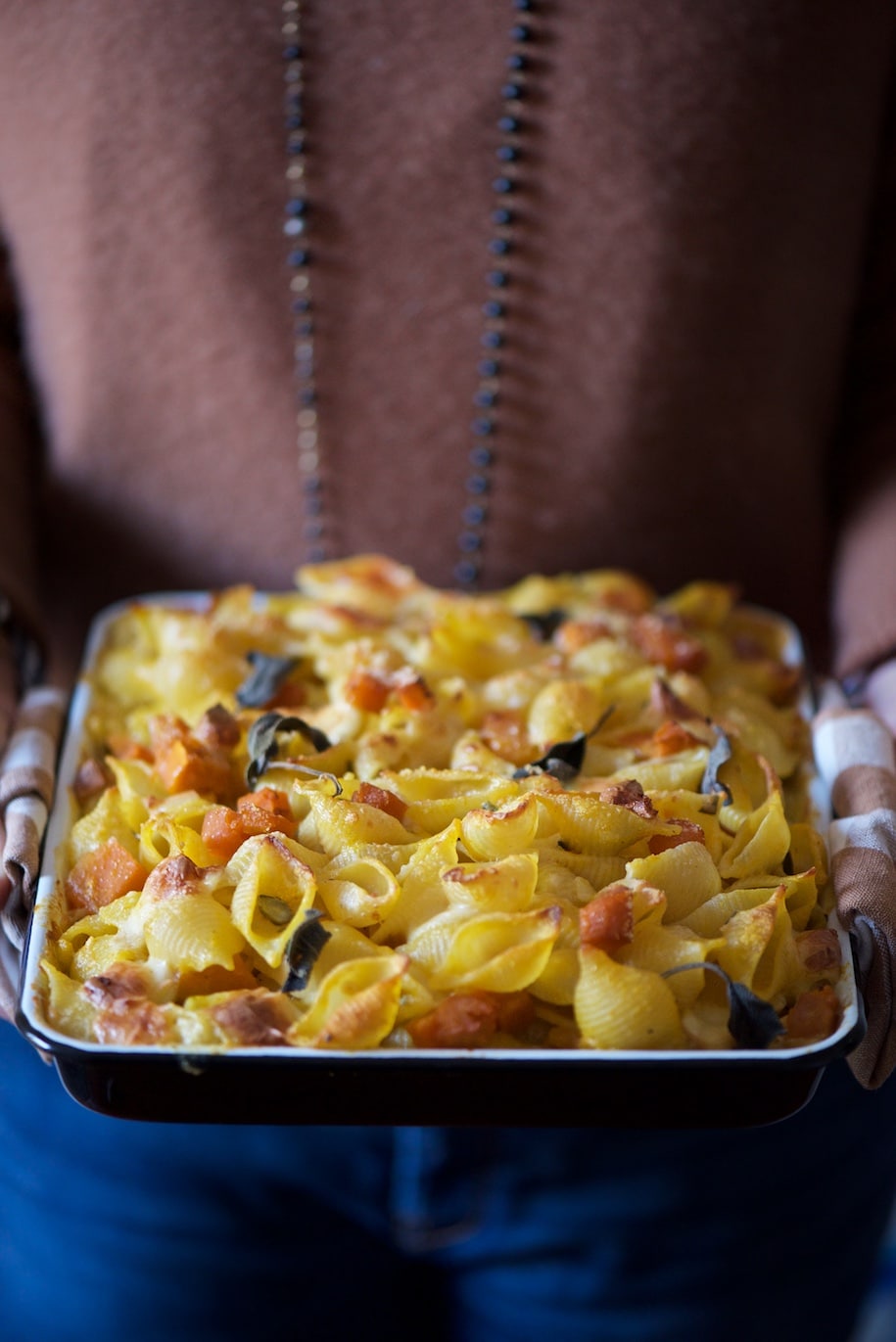 pasta al forno con presto di zucca