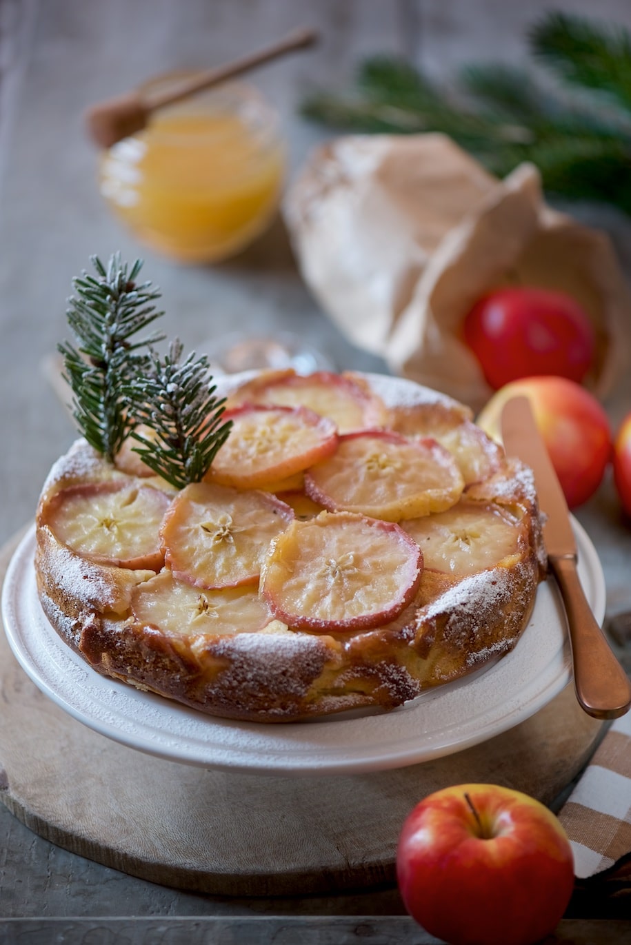 torta di mele_miele_rosmarino_05 Torta rovesciata di mele