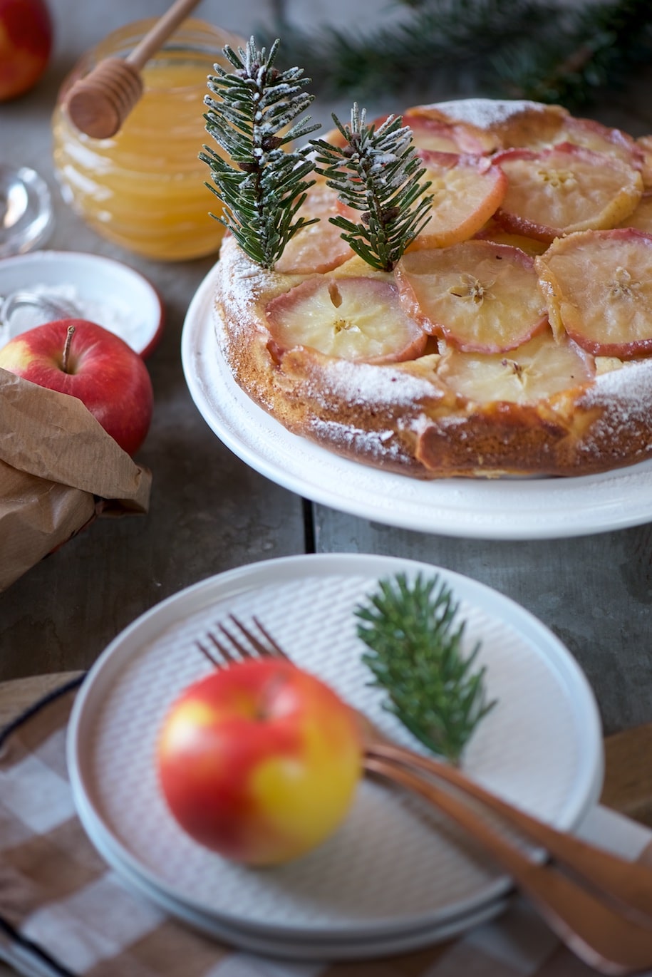 torta di mele_miele_rosmarino_06 Torta rovesciata di mele