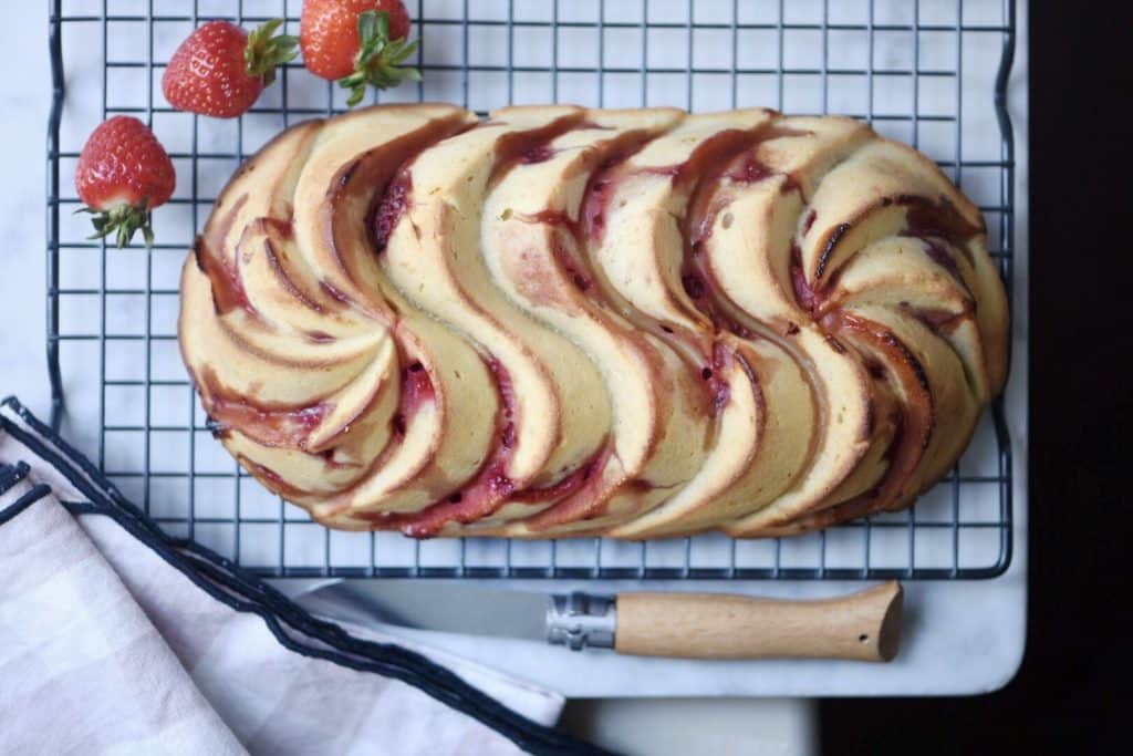 torta di ricotta alle fragole