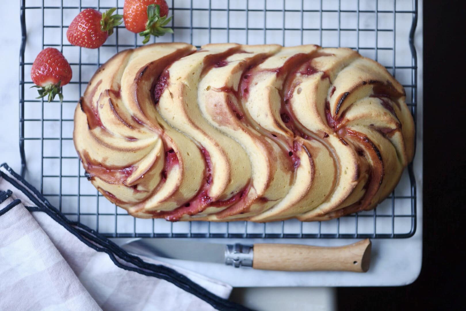 torta di ricotta alle fragole