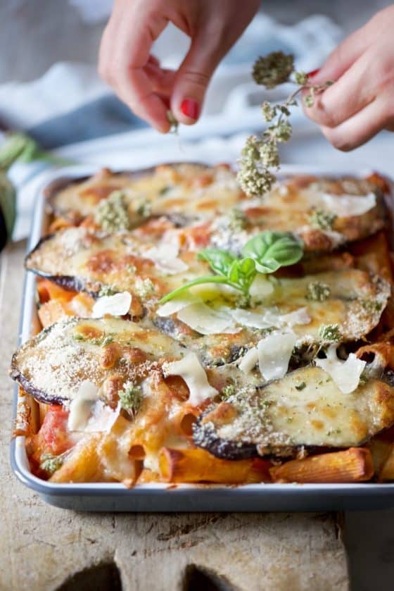 pasta al forno alla parmigiana