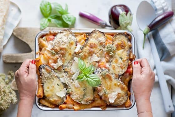 pasta al forno alla parmigiana