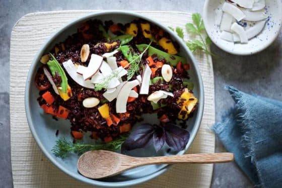 Ricettina: insalata asiatica di riso venere