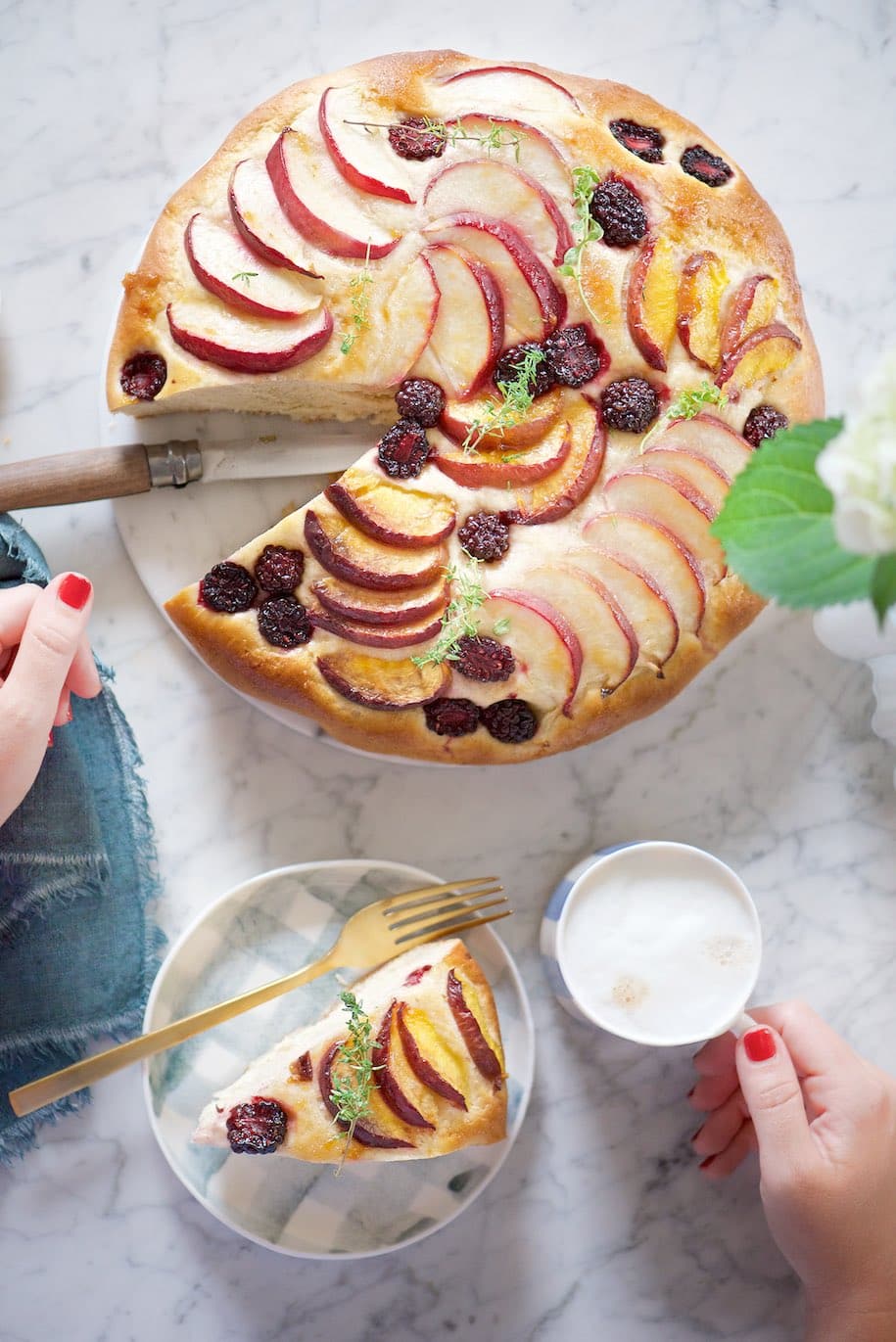 torta brioche di frutta