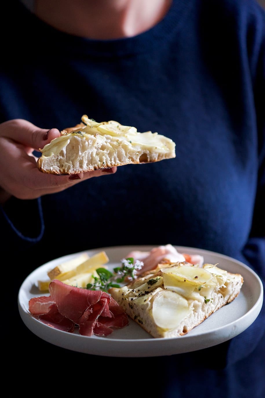 focaccia di grano saraceno con patate