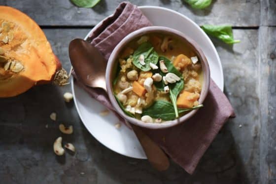 Ricettina: lenticchie rosse al curry con zucca