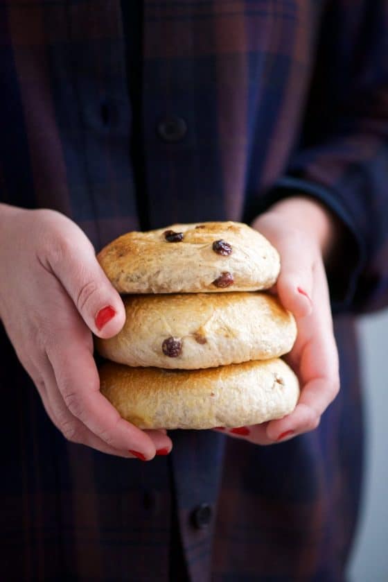bagels alla cannella e uvetta