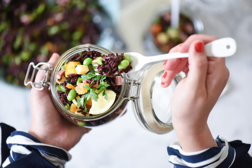 insalata di riso venere allo zenzero