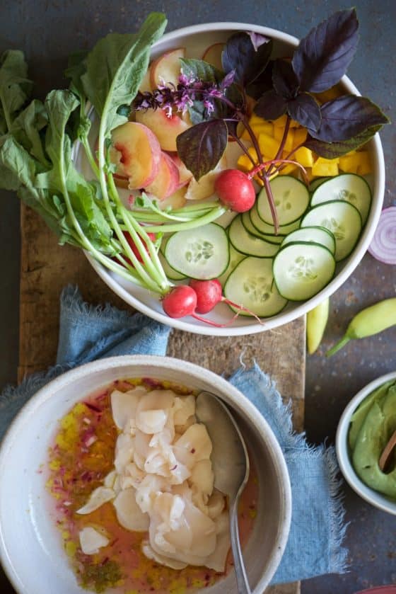 tacos con ceviche di capesante