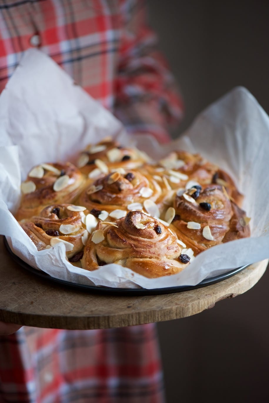 chioccioline morbide con crema di mele e uvette