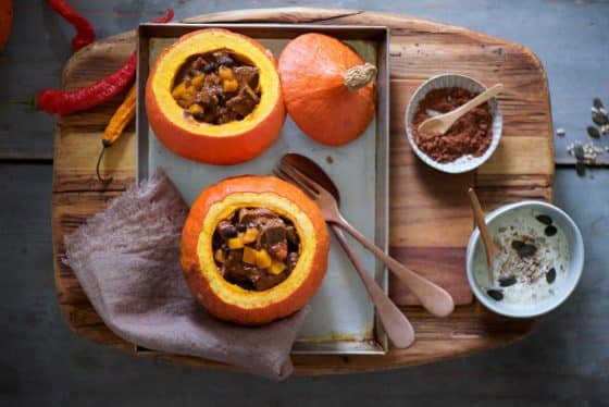 chili di carne con zucca