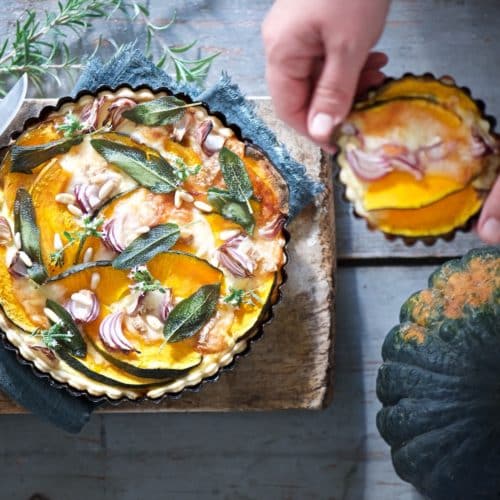 torta salata con zucca e taleggio