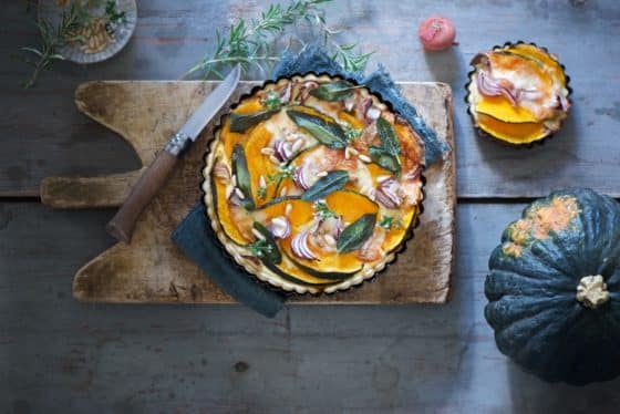 Torta salata con zucca e taleggio