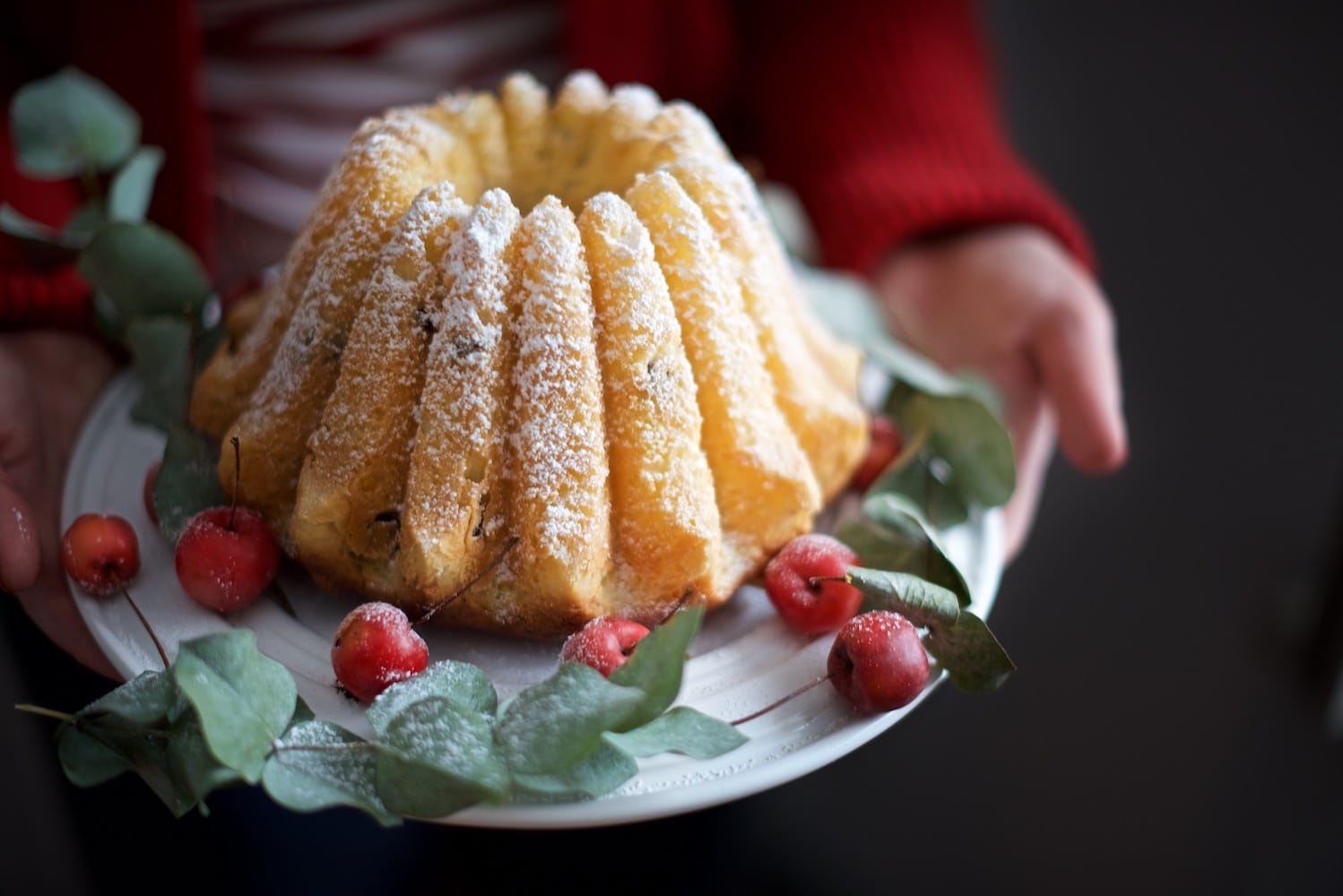 gugelhopf con cranberries e arance candite