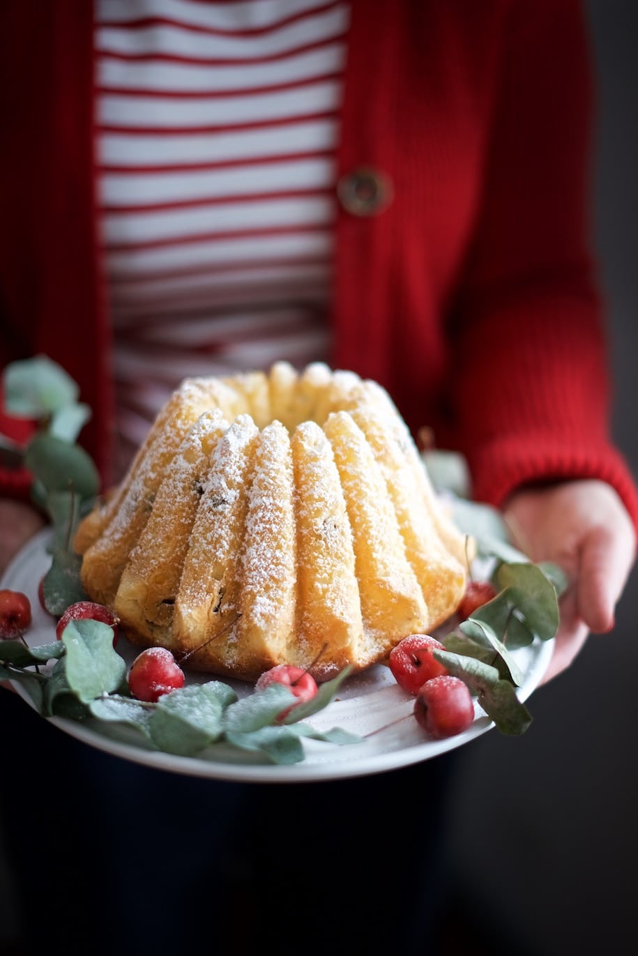 gugelhopf con cranberries e arance candite