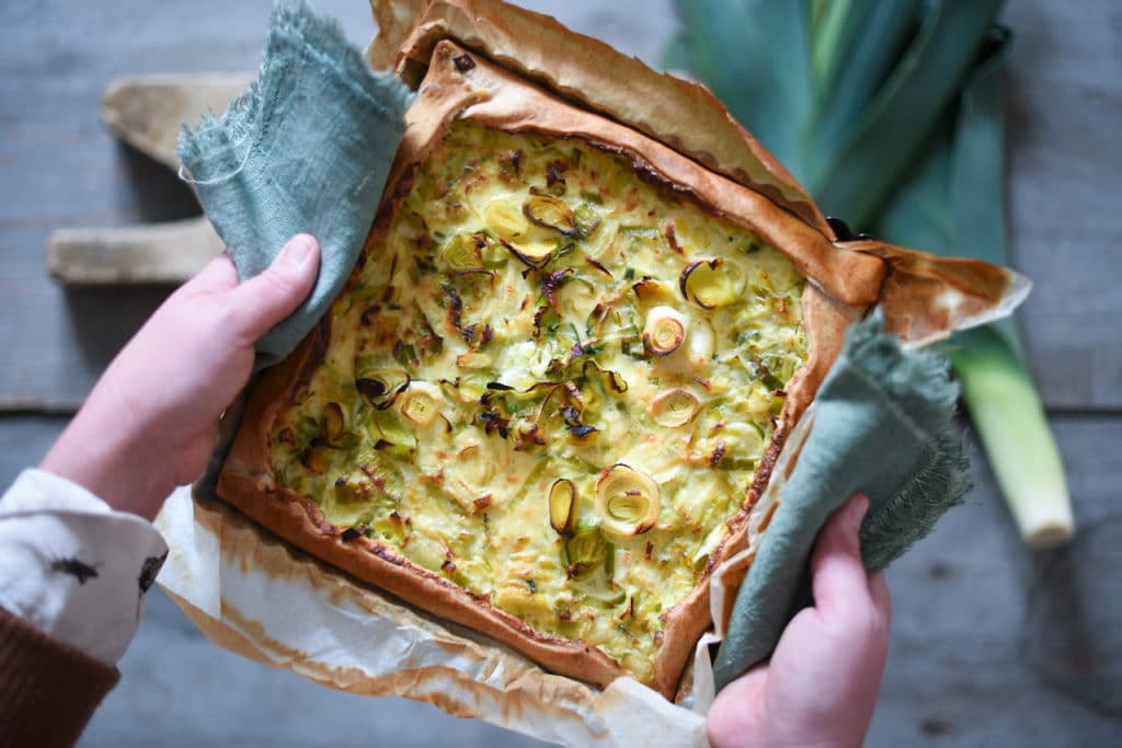 torta salata con porri