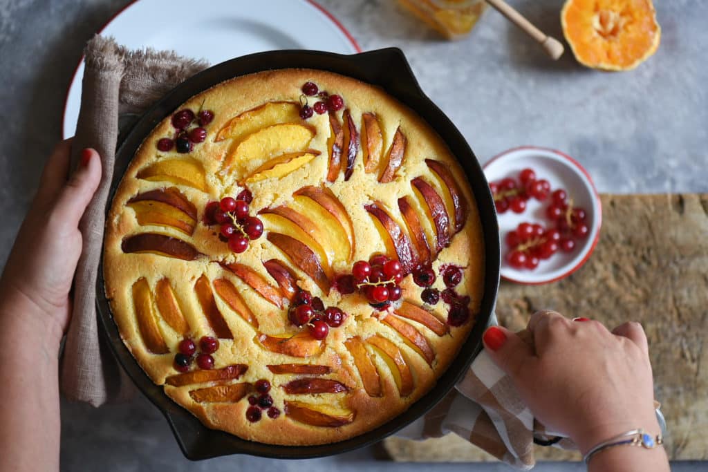 torta di pesche e semolino