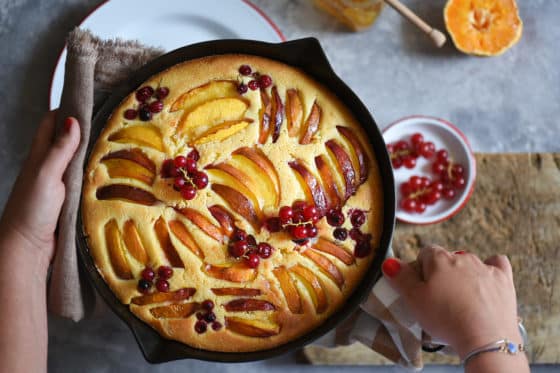 Ricettina: torta di pesche e semolino
