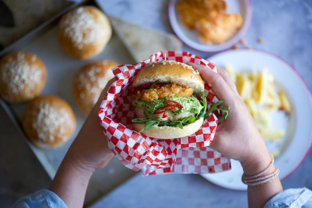 hamburger di pollo