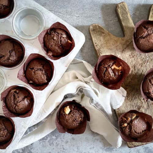 muffins ai tre cioccolati