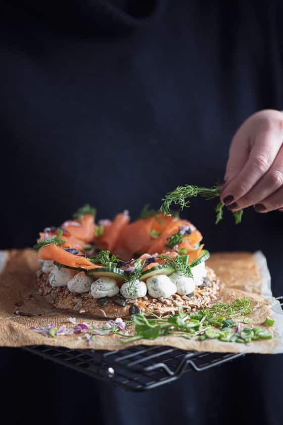 cream tart di salmone