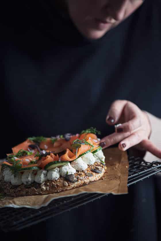 cream tart al salmone