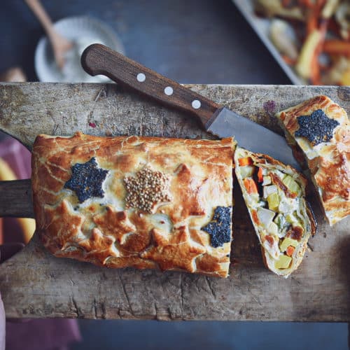 strudel con roast di radici