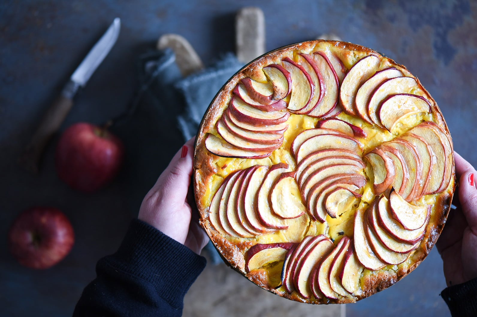 torta di mele con vaniglia