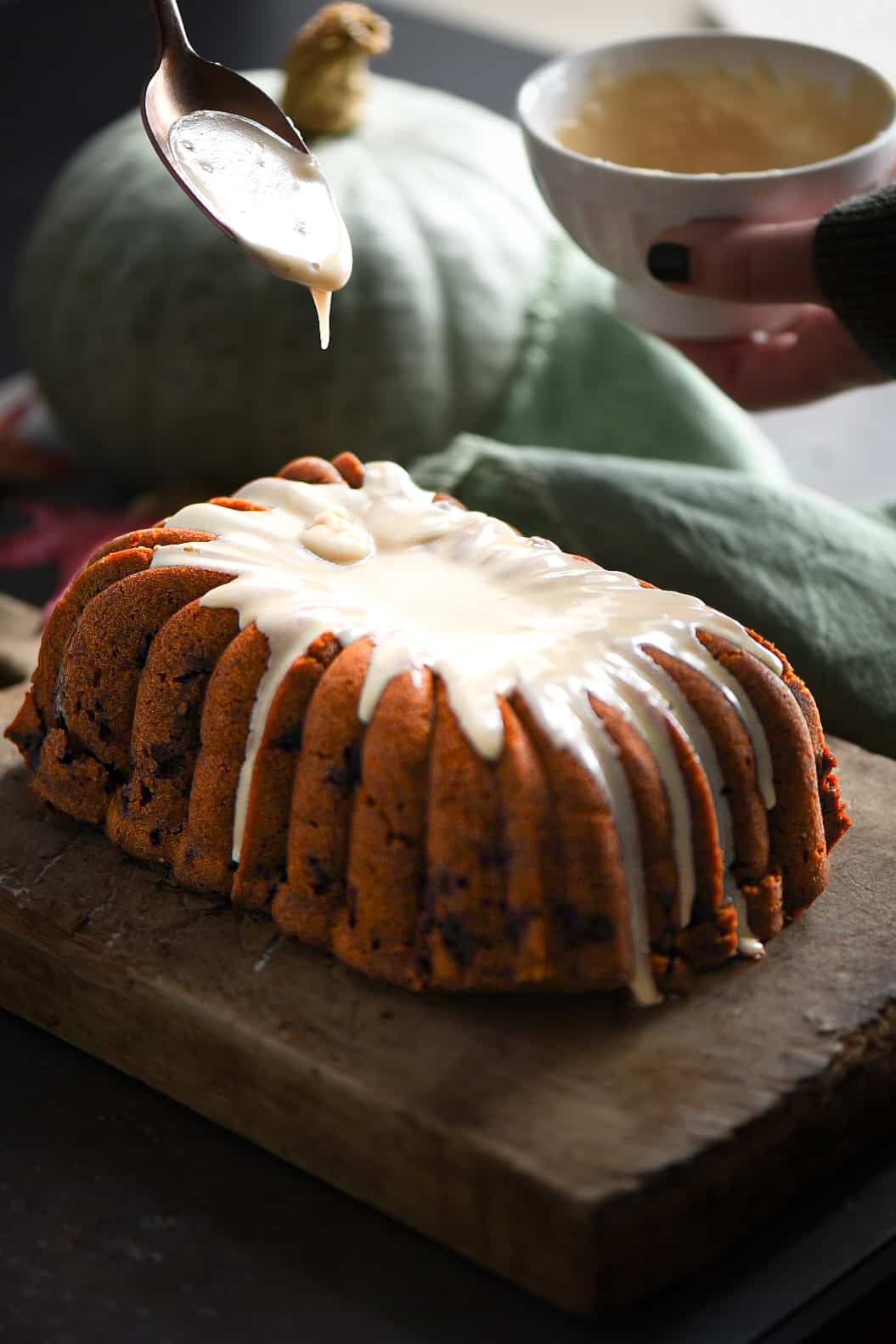 plumcake di zucca con streusel al cacao