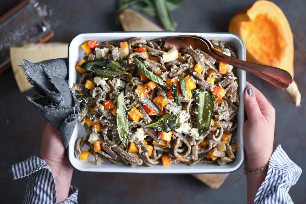 pizzoccheri con zucca e gorgonzola