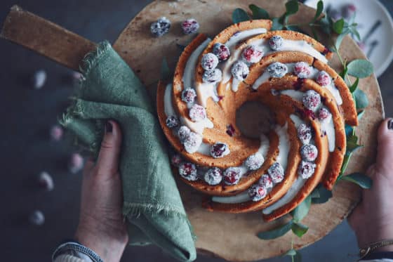 ciambellone ai cranberries freschi con arance