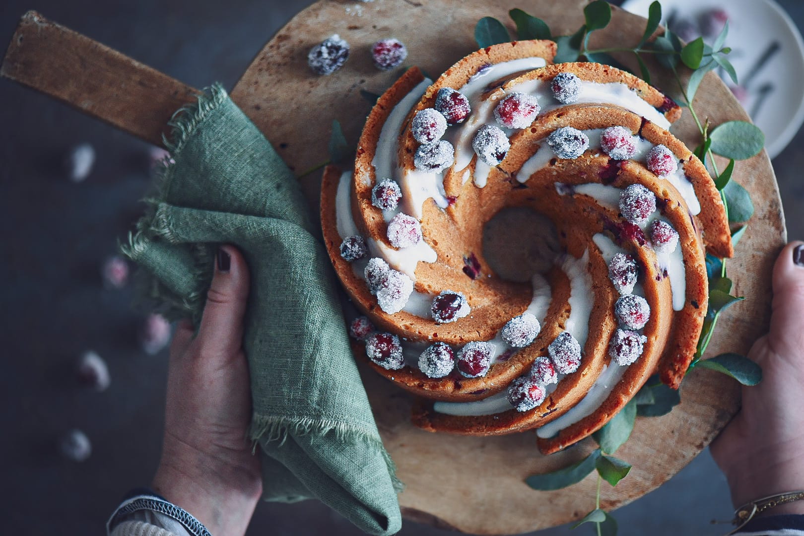 ciambellone ai cranberries freschi con arance