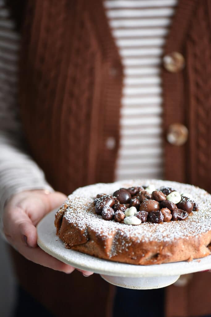 torta fondente con crema di castagne