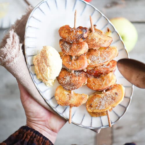 spiedini di frittelle di mele