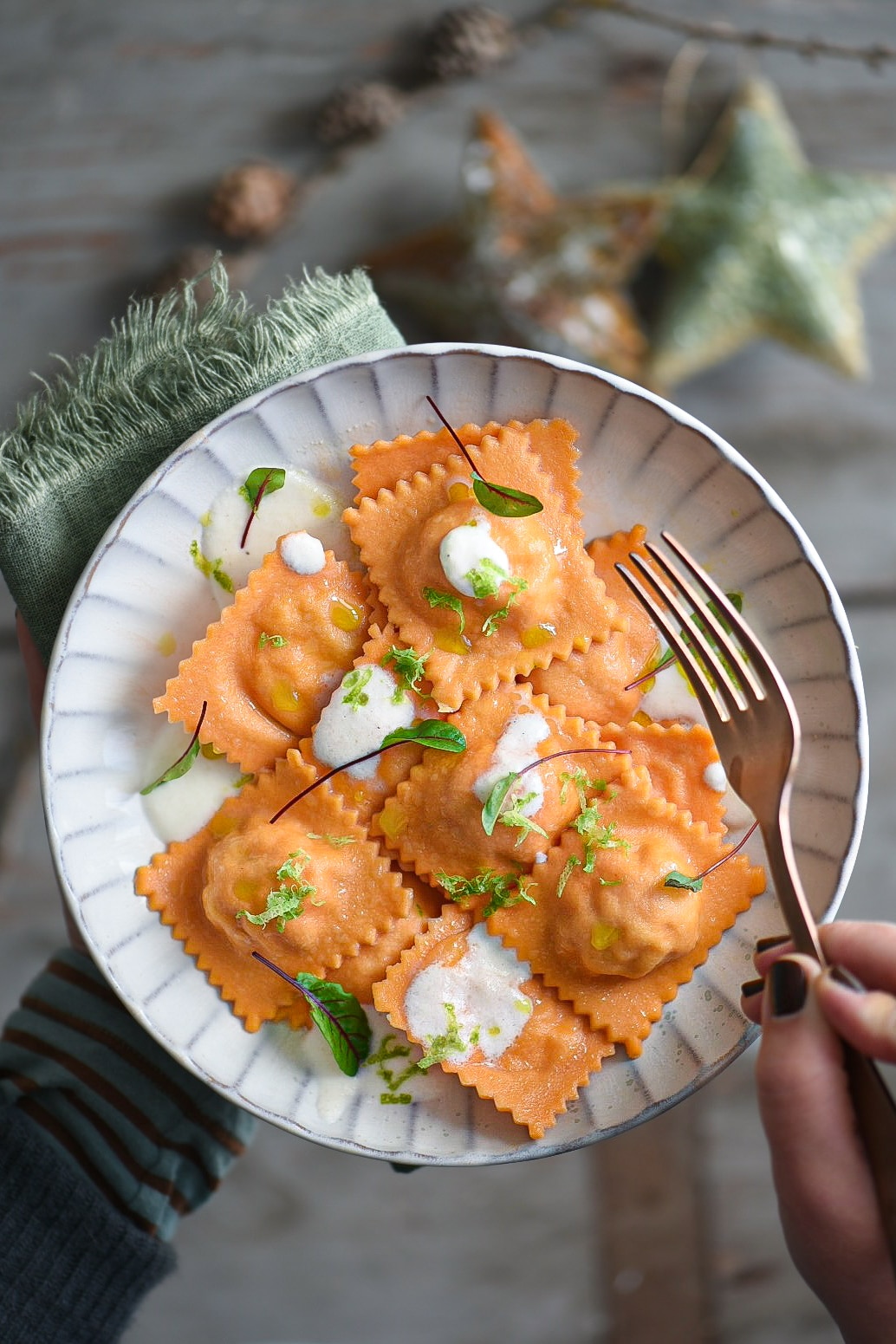 ravioli al salmone