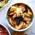 insalata di mais e pesche