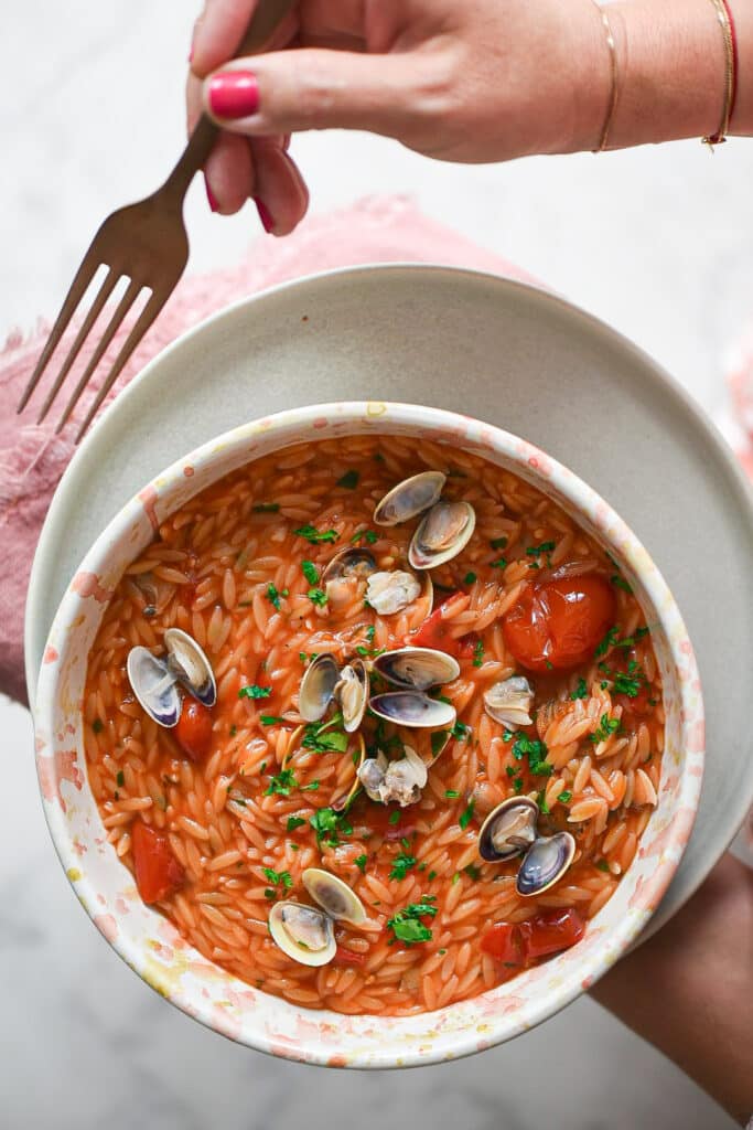 risoni con le vongole