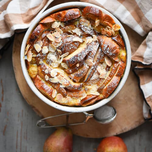 bread pudding di pere