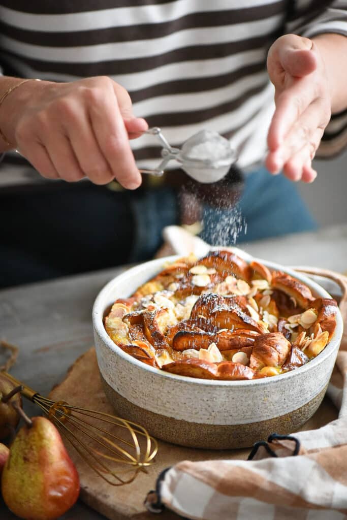 bread pudding di pere